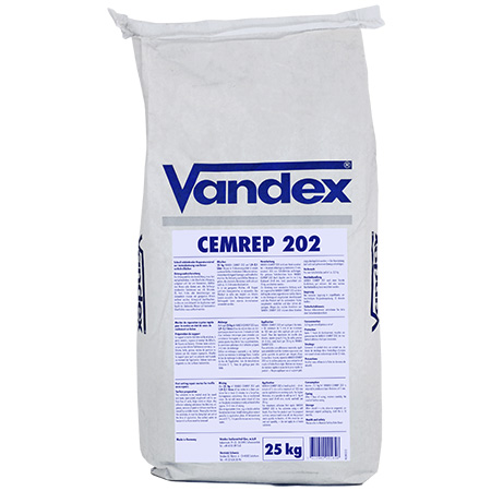 VANDEX CEMREP 202 — Ремонтний розчин для проїзної частини, що швидко схоплюється
