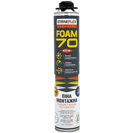 Stoneflex Industry Foam 70 — Монтажна поліуретанова піна для монтажу вікон і дверей
